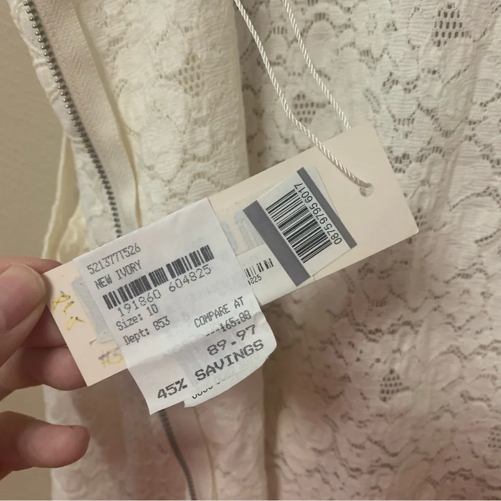 Rebecca Taylor Lace Dart Tank Top White Ivory Cream Size 10 NWT New - Picture 13 of 16